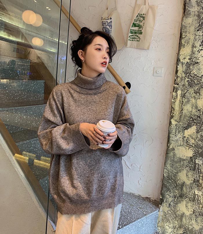 turtleneck outfits korean